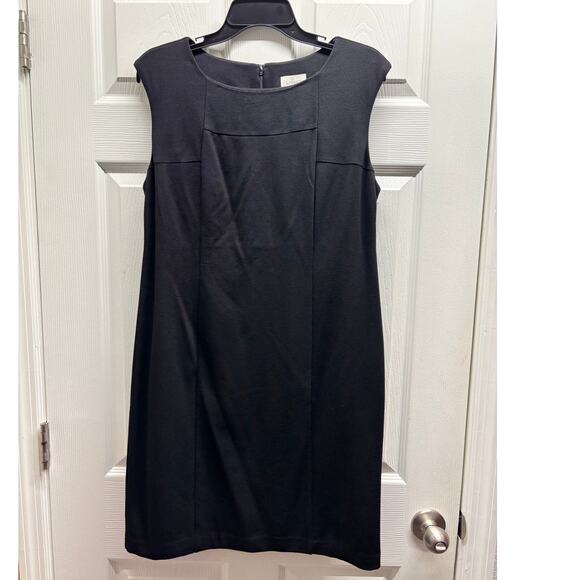 Chico's So Slimming Size M (1) Black Sleeveless Ponte Knit Sheath Jackie Dress - Picture 1 of 5